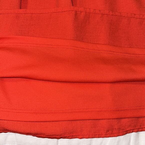 Jack by BB Dakota M Vibrant Poppy Red On or Off Shoulder Ruffle Mini Dress - Picture 14 of 16